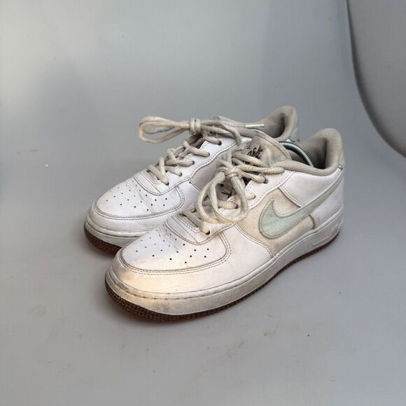 Nike Air Force 1 Indigo DA3093-100 White Blue Tan Speckled Sole Size 6 Youth GUC - Picture 2 of 16